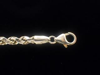 10K Yellow Gold Rope Bracelet 6.9g 8